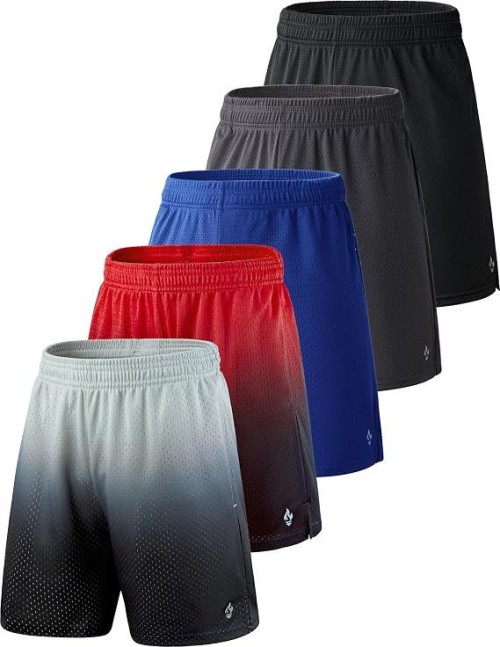 Boys Athletic Mesh Basketball Shorts