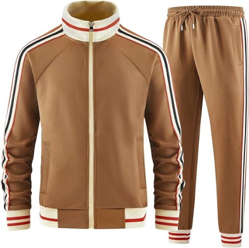 Men Track Suits Sets Long Sleeve Full-zip Sweatsuit Active Jackets and Pants 2 Piece