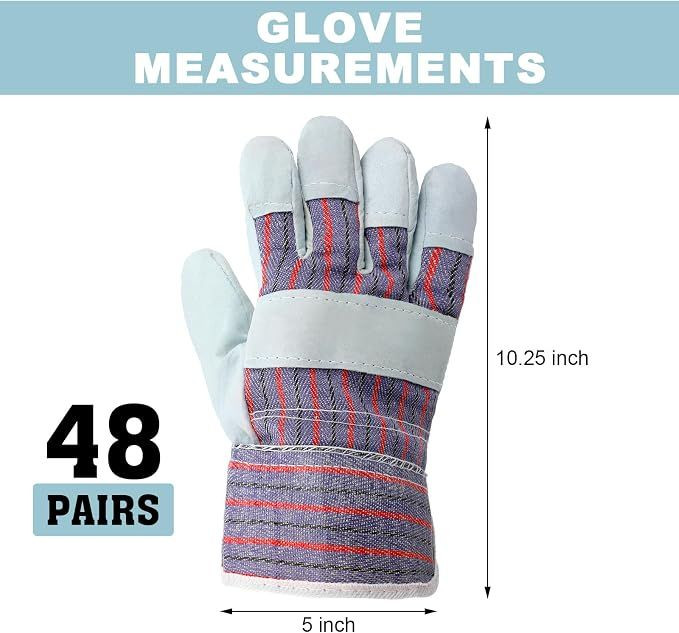 Comfortable Leather Work Gloves Ideal for Construction Gardening and Everyday Use
