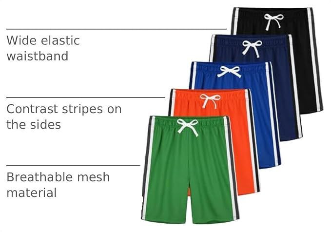 Boys Athletic Shorts Mesh Basketball Soccer Quick Dry Shortss