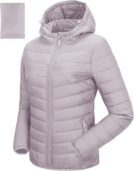 Womens Hooded Packable Puffer Jacket Lightweight Warm Winter Coat