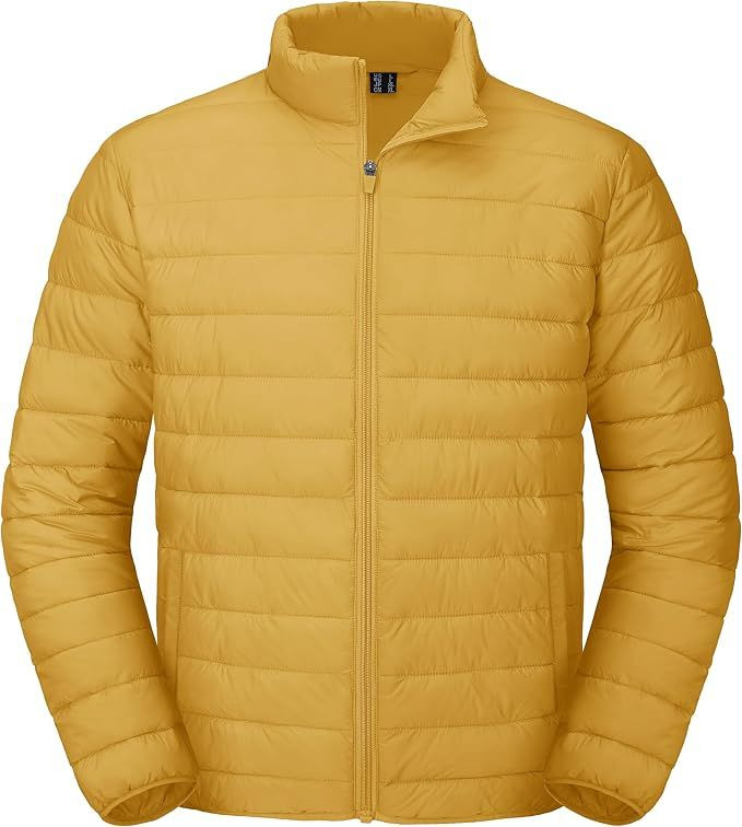 Mens Puffer Jacket Lightweight Water Shedding Warm Winter Coats