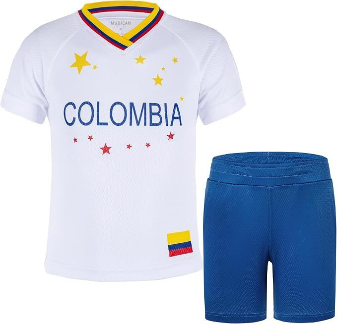 Unisex Kids Soccer Jersey Short Kit National Theme Football Shirts