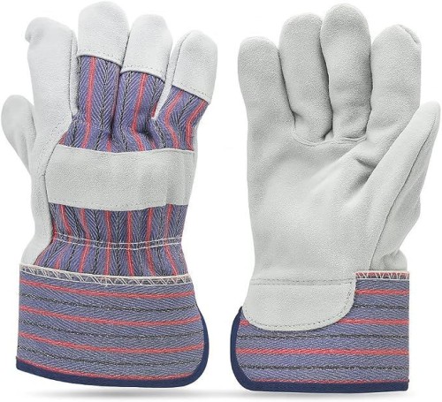 Leather Work Gloves for Construction, Gardening and General Work
