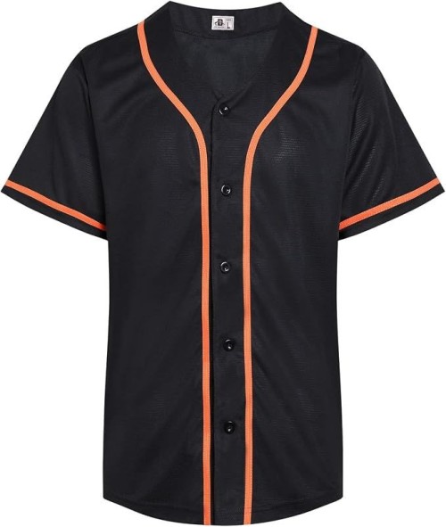 Plain Baseball Jerseys for Men Women Button Down Softball Shirts