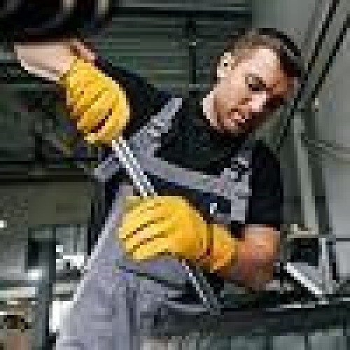Leather Work Gloves: Cowhide Gardening Work Gloves,