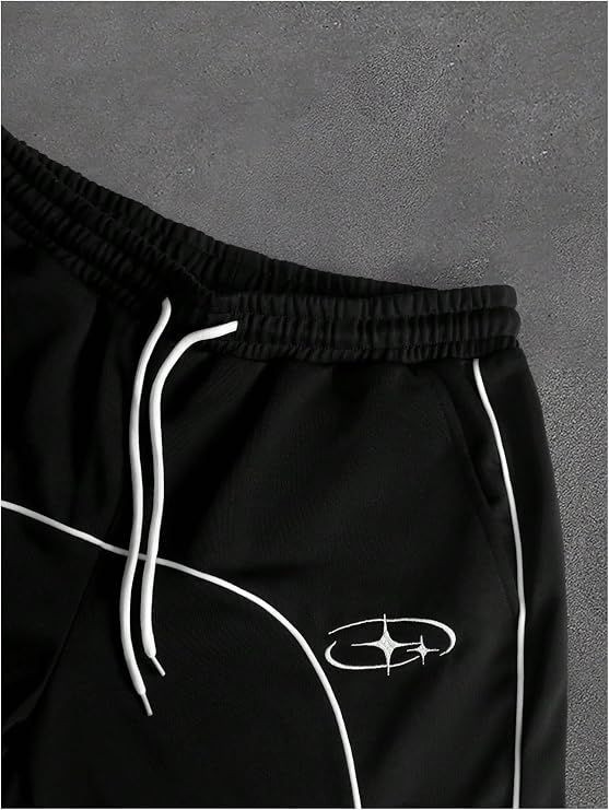 Mens 2 Piece Tracksuit Crew Neck Short Sleeve Shirt and Shorts