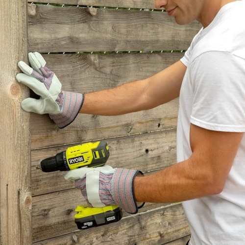 Leather Work Gloves for Construction, Gardening and General Work