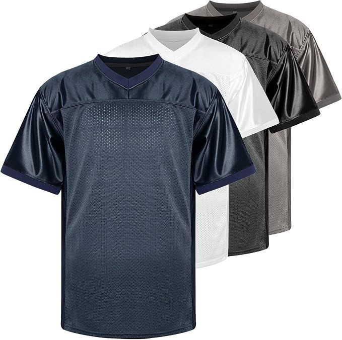Blank Football Jersey, Sports T-Shirt Hip Hop Jersey for Party