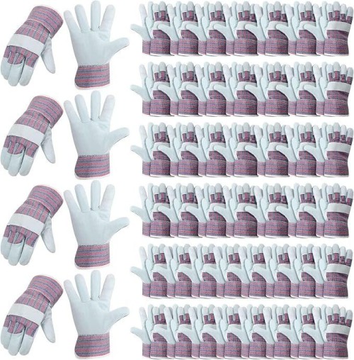 Comfortable Leather Work Gloves Ideal for Construction Gardening and Everyday Use
