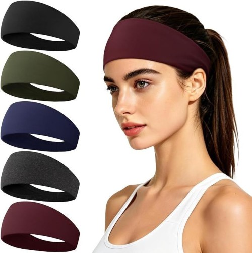 Moisture Wicking Sweat Band Headband for Running and Sports