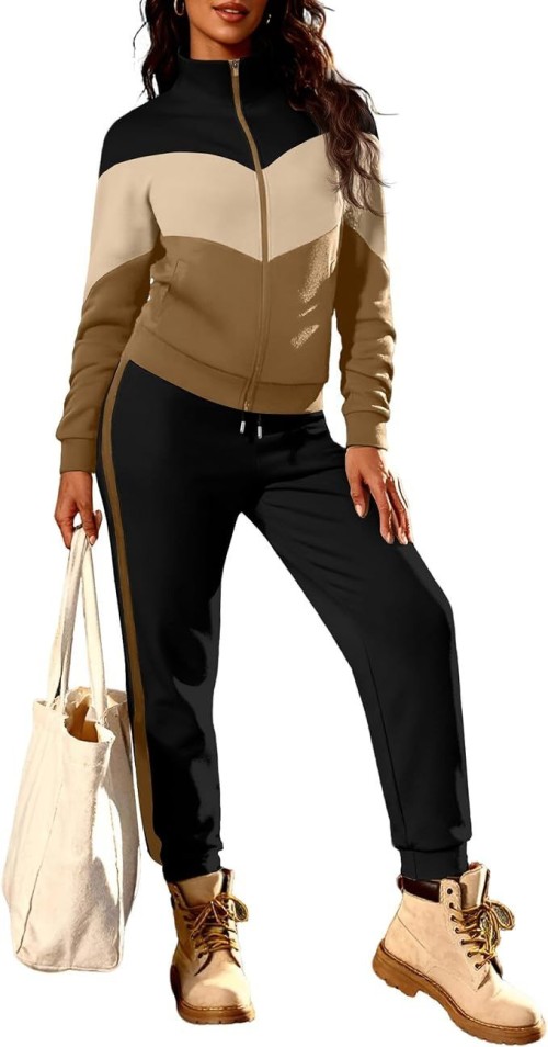 Womens 2 Piece Set Tracksuit Long Sleeve Zip Jacket Jogger Sweatsuit