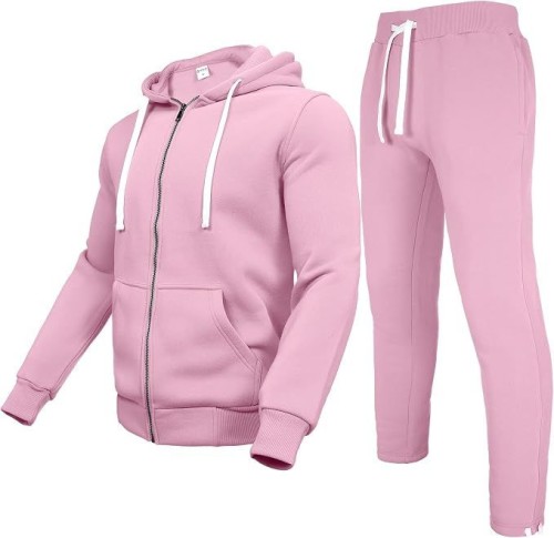 Men Sweat Suits 2 Piece Set Thick Warm Fleece Tracksuits