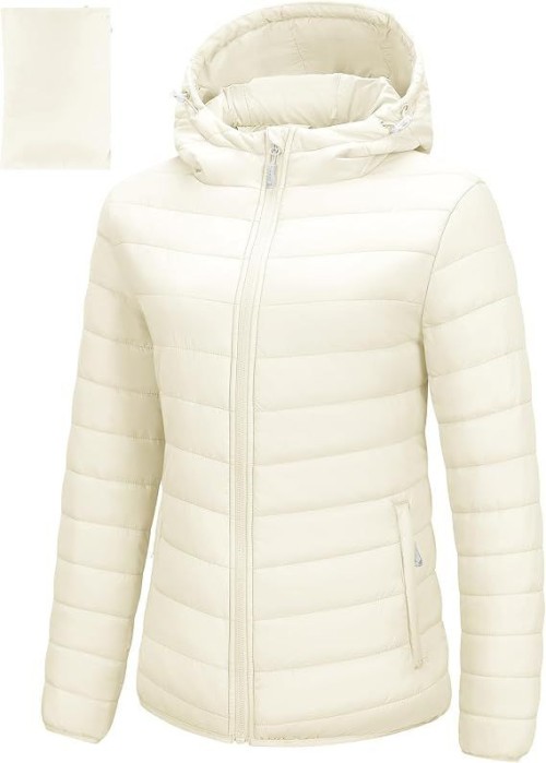 Womens Hooded Packable Puffer Jacket Lightweight Warm Winter Coat