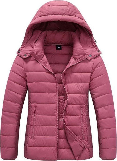 Womens Lightweight Waterproof Puffer Jacket Warm For Cold Winter