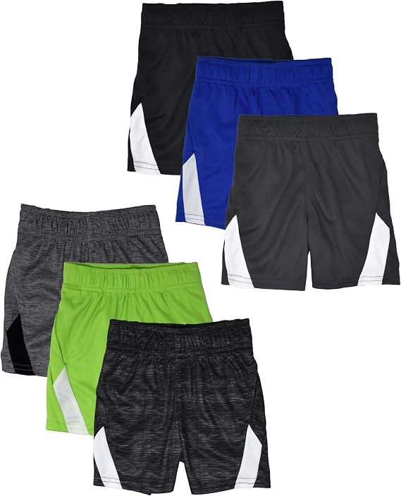 Boys Sport Shorts Multi Pack High Performance Basketball Mesh Fabric