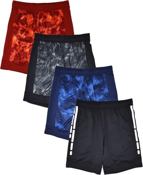 Boys Sport Shorts Multi Pack High Performance Basketball Mesh Fabric