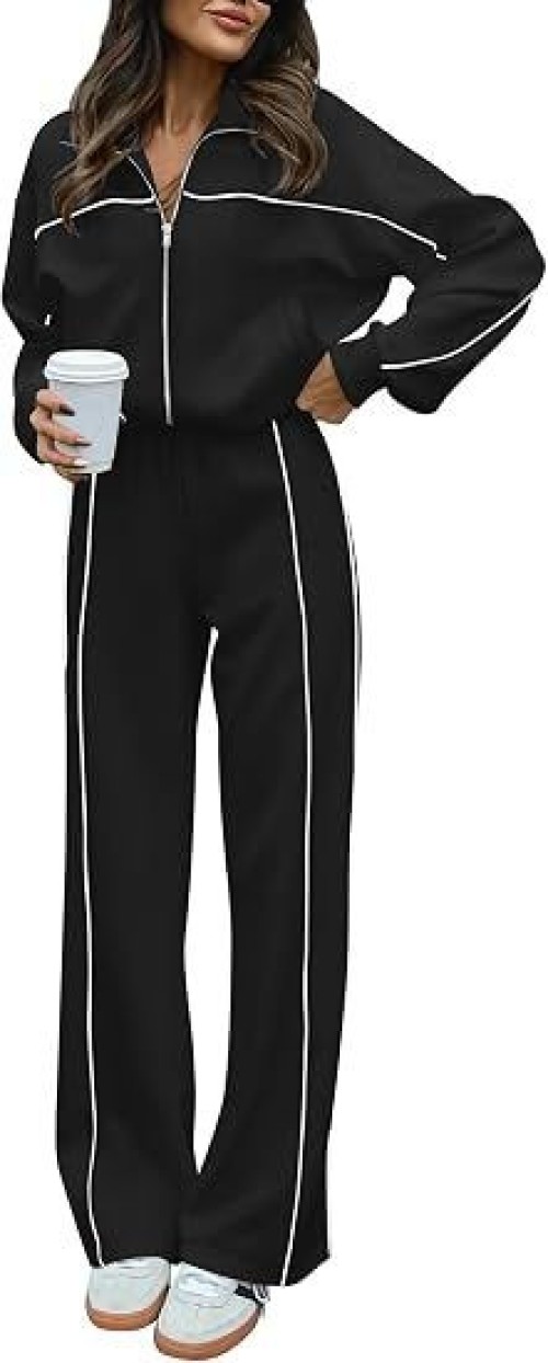 Outfits For Women 2026 Lounge Sets Airport Outfits 2 Piece Sets,Airport Outfits For Women,Long Sleeve Zip Up