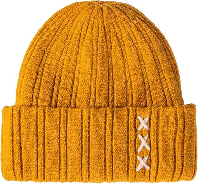 Knitted Beanie Hats Winter Warm Skull Cap Knit for Womens