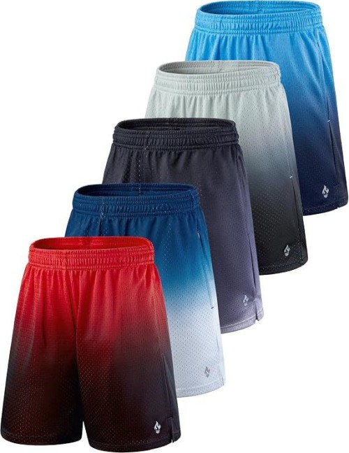 Boys Athletic Mesh Basketball Shorts
