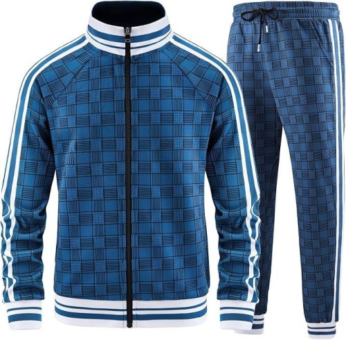 Track Suits for Men Set Plaid