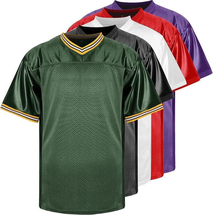 Blank Football Jersey, Sports T-Shirt Hip Hop Jersey for Party