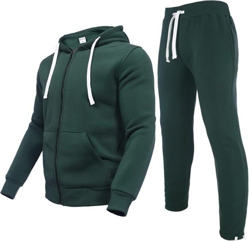 Men Sweat Suits 2 Piece Set Thick Warm Fleece Tracksuits