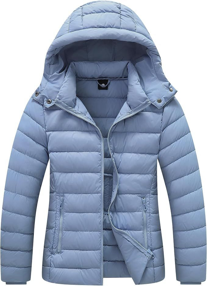 Womens Lightweight Waterproof Puffer Jacket Warm For Cold Winter