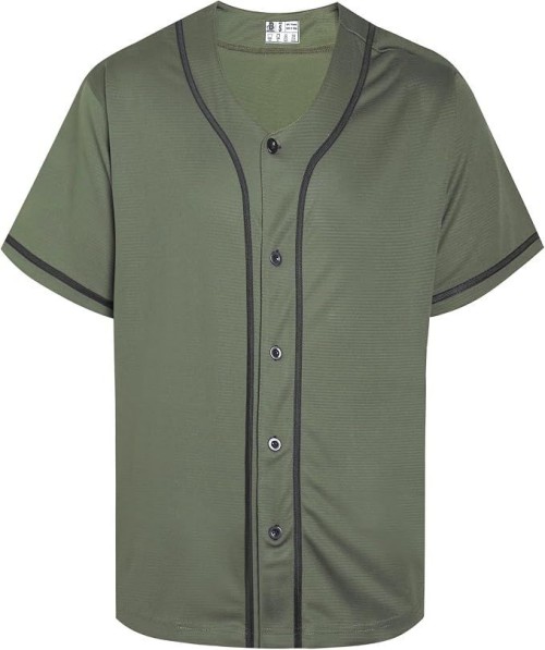 Plain Baseball Jerseys for Men Women Button Down Softball Shirts