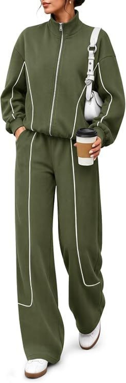 Women’s 2 Piece Outfits Fall Tracksuit Matching Lounge Sets Airport Outfits