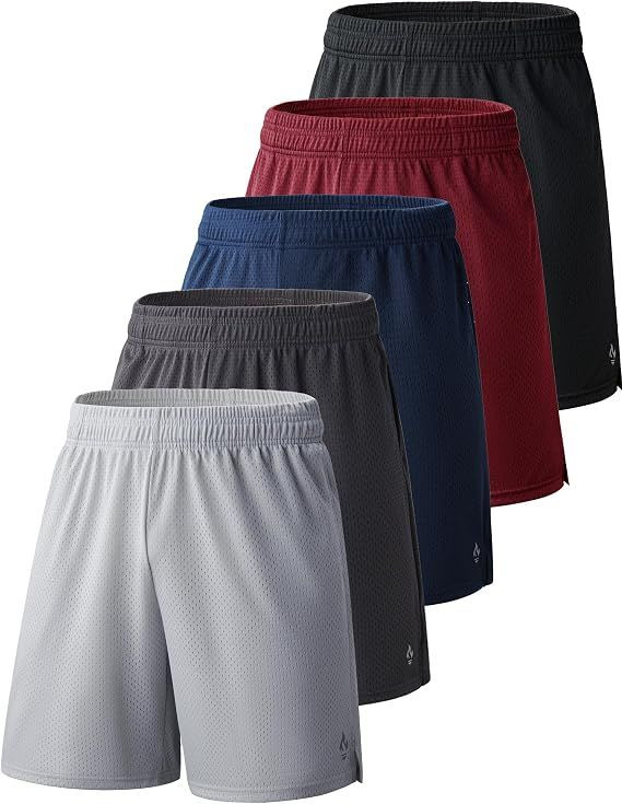 Boys Athletic Mesh Basketball Shorts