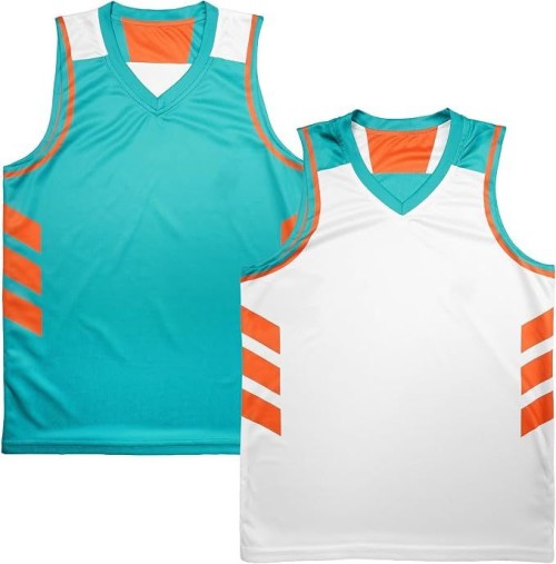 Youth Reversible Basketball Jersey, Sports Athletic Shirt for Kids Boys