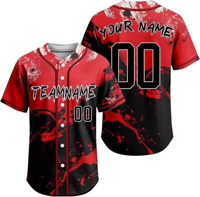 Halloween Jersey Personalized Horror Scream Halloween Custom Baseball Jersey for Men Women Youth Boy Girl