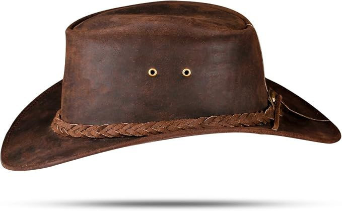 Leather Cowboy hat Also Worn as Outback hat Western Vintage Australian Hats for Men & Women