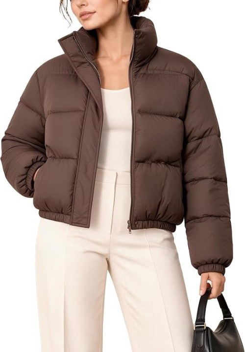 Womens Floral Quilted Jackets Lightweight Cropped Button Down Padded Puffer Jacket Winter Warm Coats
