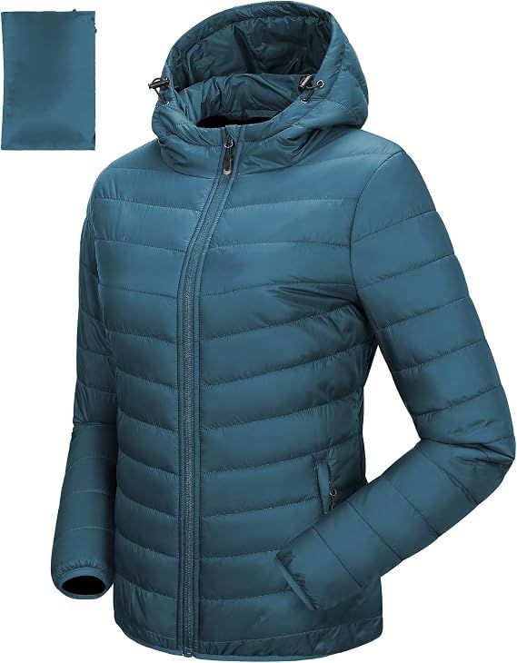 Womens Hooded Packable Puffer Jacket Lightweight Warm Winter Coat