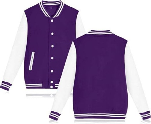 Mens Womens Varsity Baseball Jacket Casual Letterman Bomber Windbreaker Lightweight Coat