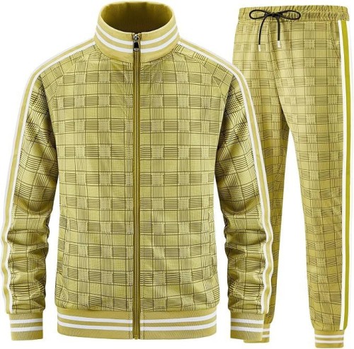 Track Suits for Men Set Plaid