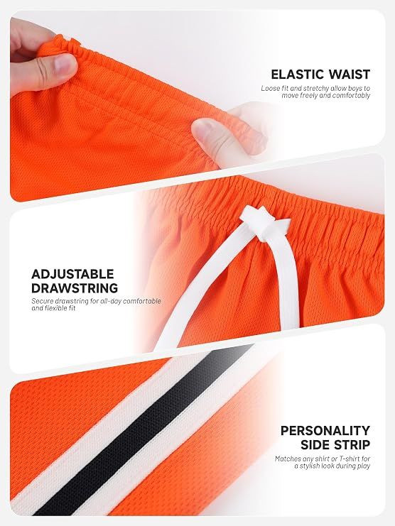 Boys Athletic Shorts Mesh Basketball Soccer Quick Dry Shortss