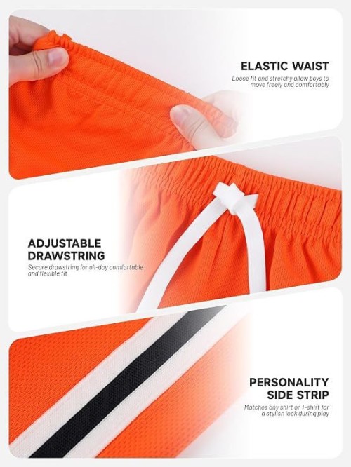 Boys Athletic Shorts Mesh Basketball Soccer Quick Dry Shortss