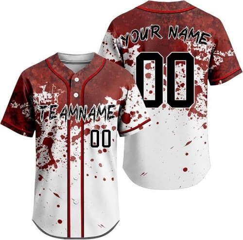 Halloween Jersey Personalized Horror Scream Halloween Custom Baseball Jersey for Men Women Youth Boy Girl
