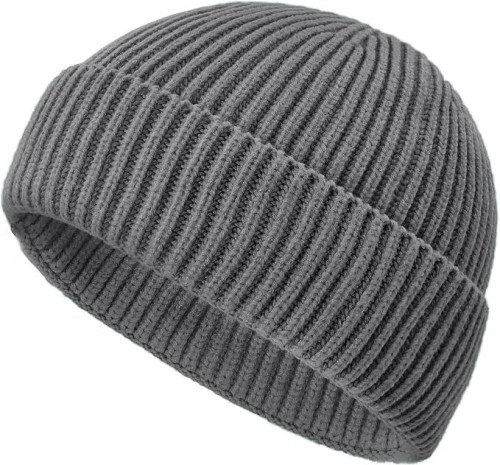 Wool Fisherman Beanies for Men Knit Fall Winter Beanie Hat Skull Cap