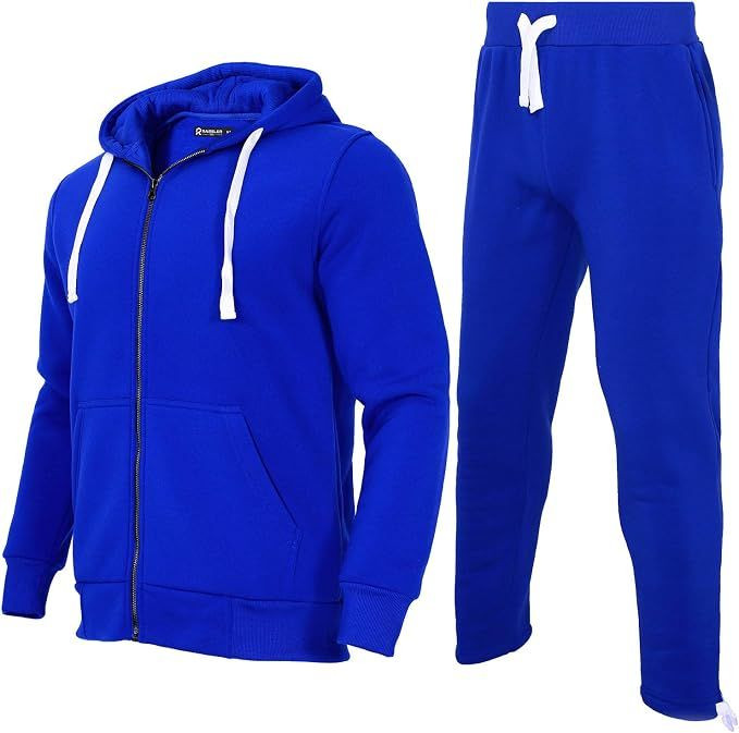 Men Sweat Suits 2 Piece Set Thick Warm Fleece Tracksuits