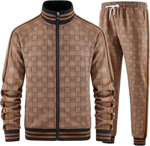 Track Suits for Men Set Plaid