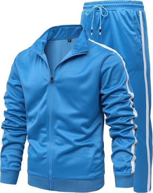 Athletic 2 Pieces Tracksuit Casual Full Zip Jogging Sweat Suit Workout Sports Set Sportswear