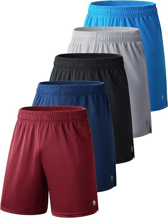 Boys Athletic Mesh Basketball Shorts