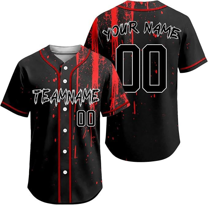 Halloween Jersey Personalized Horror Scream Halloween Custom Baseball Jersey for Men Women Youth Boy Girl