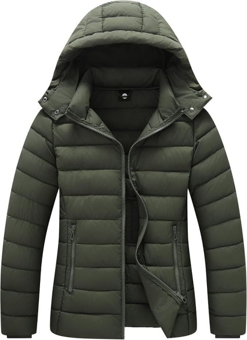 Womens Lightweight Waterproof Puffer Jacket Warm For Cold Winter