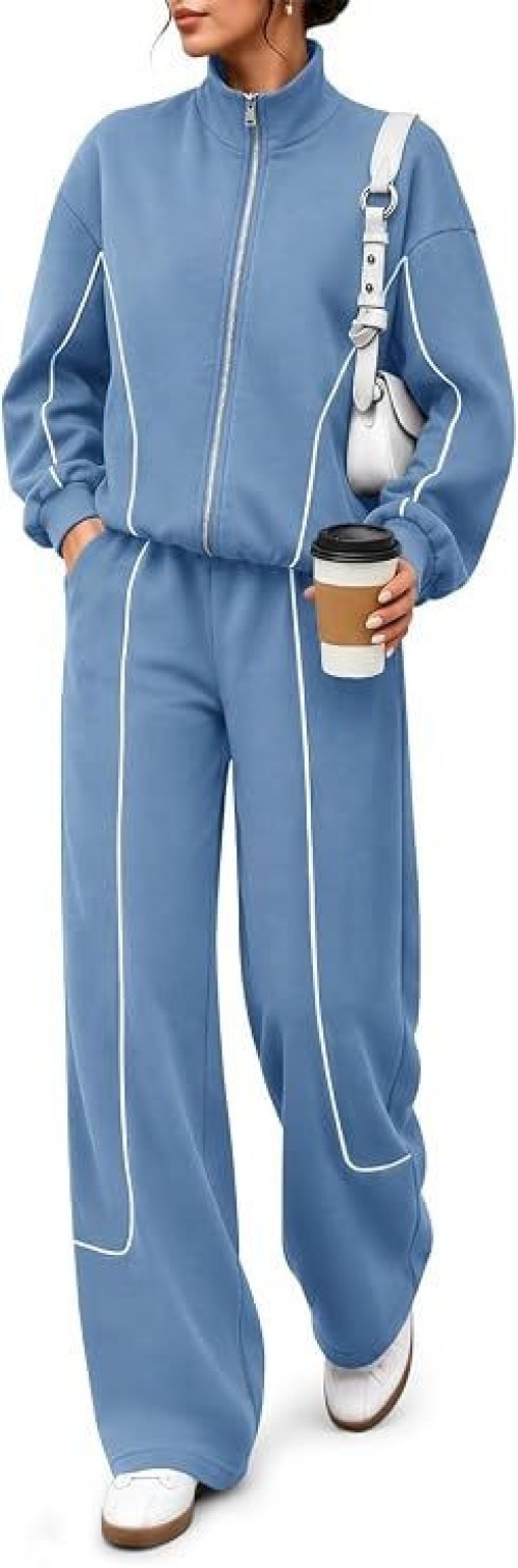 Women’s 2 Piece Outfits Fall Tracksuit Matching Lounge Sets Airport Outfits