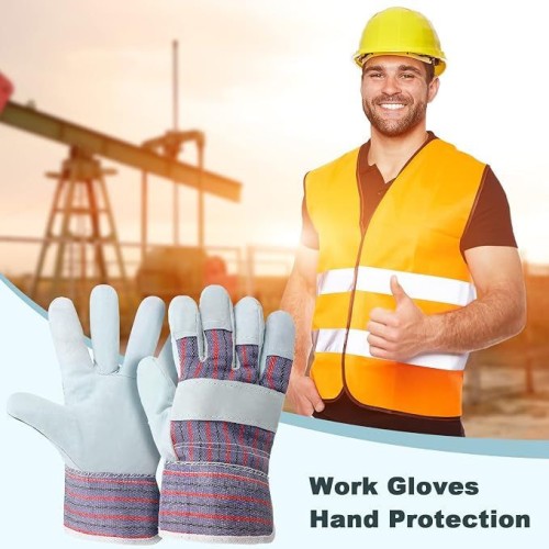 Comfortable Leather Work Gloves Ideal for Construction Gardening and Everyday Use